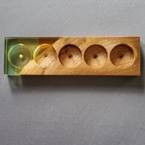 Multicolor Resin & Maple Essential Oil Holder
